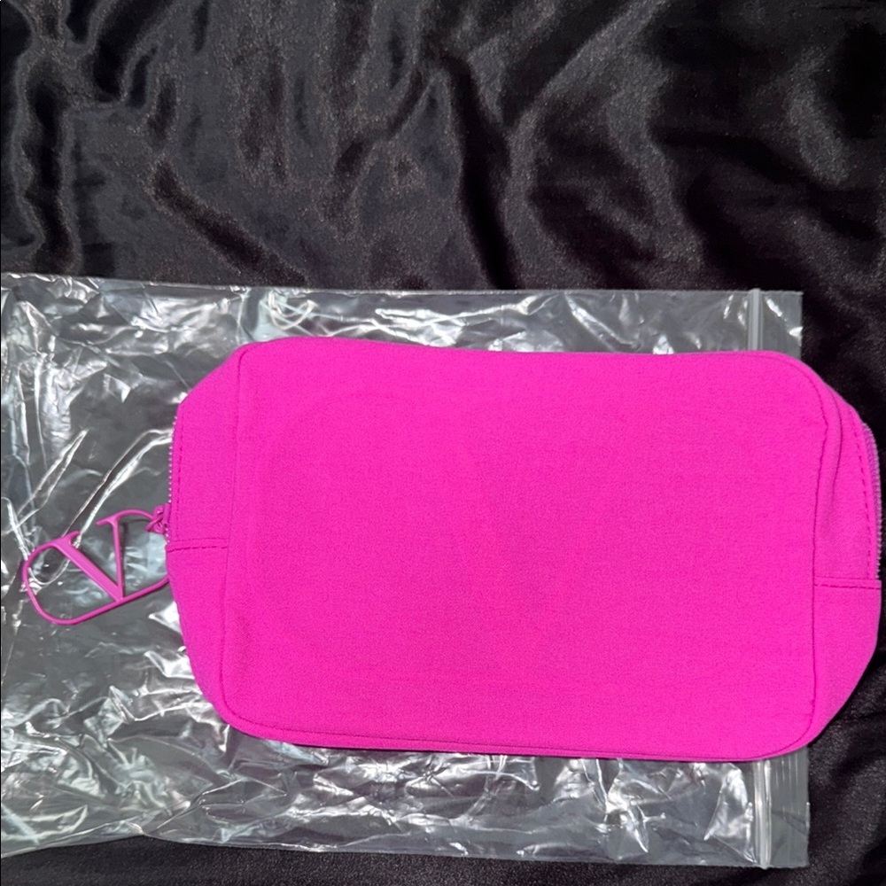 Valentino GWP pink zipper pouch